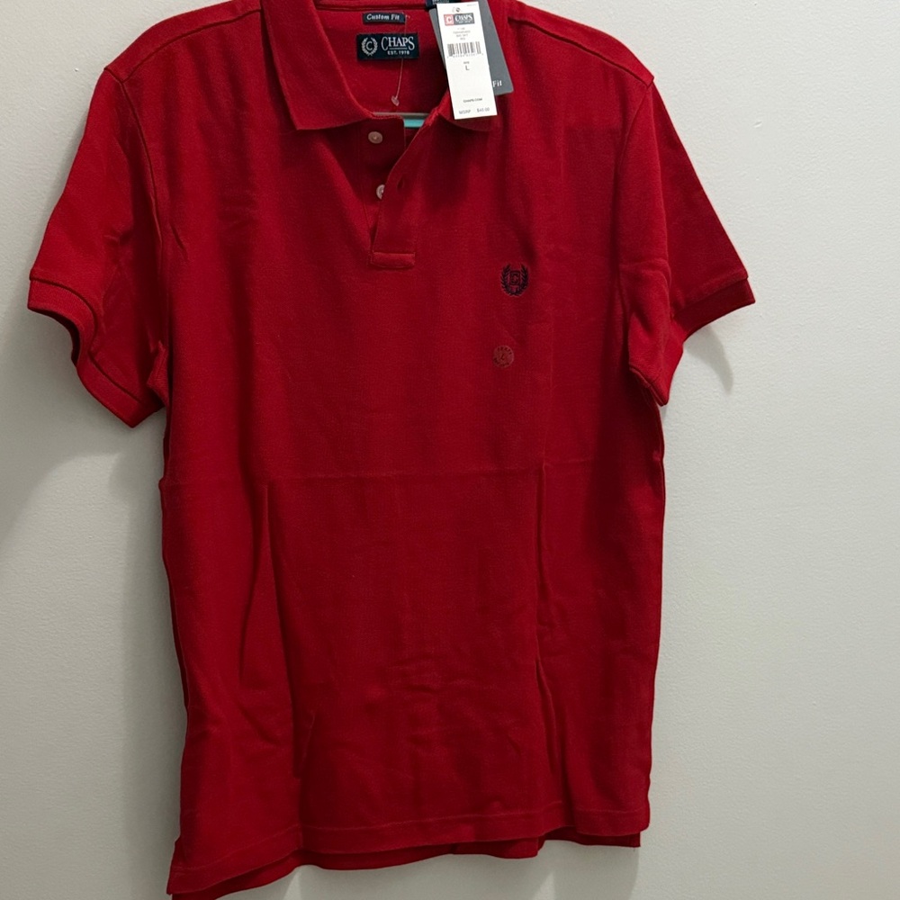 Chaps Men's Polo Shirt in Rich Red